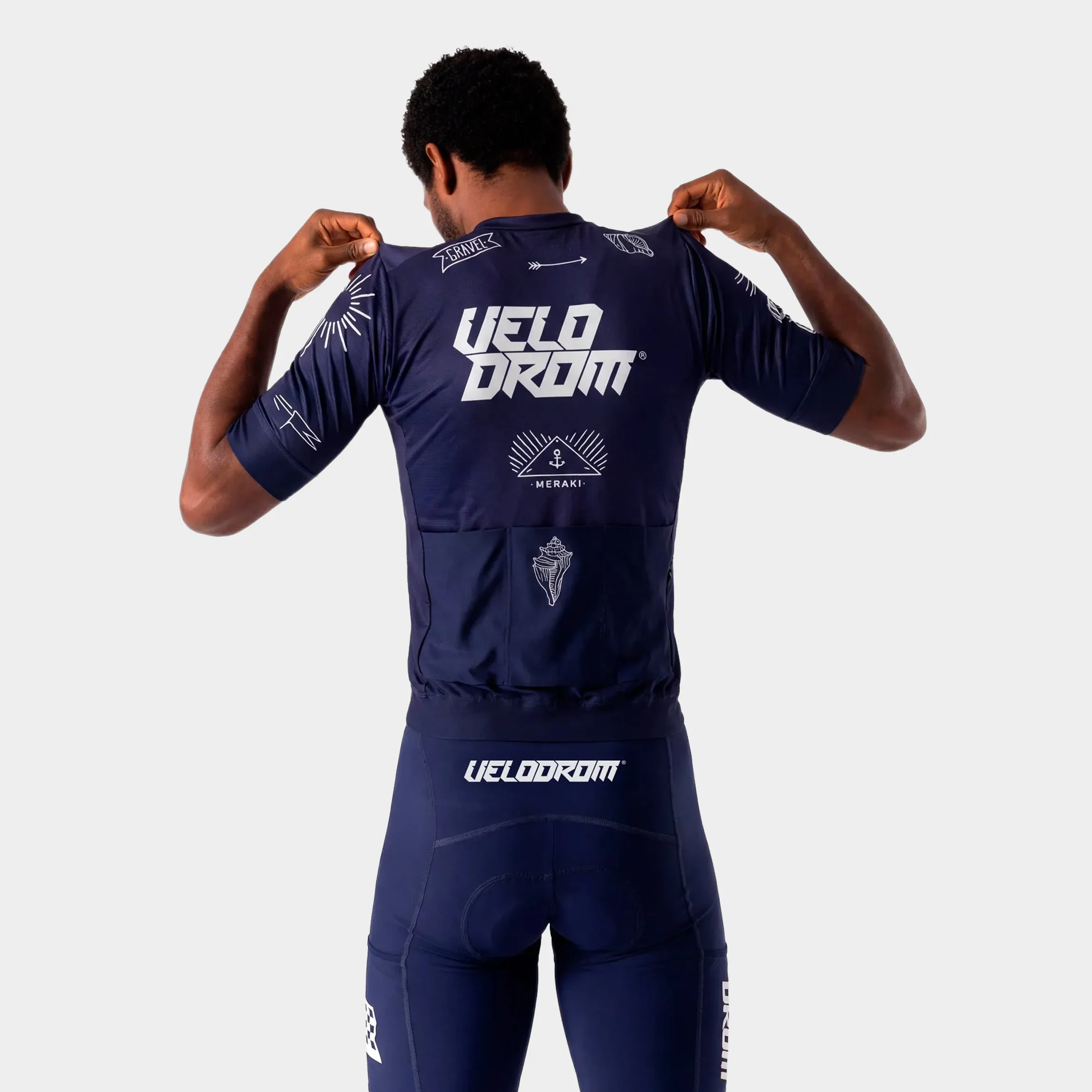 VELODROM RaceDay x Meraki Colab Limited Edition Cycling Jersey - Navy - Image 4