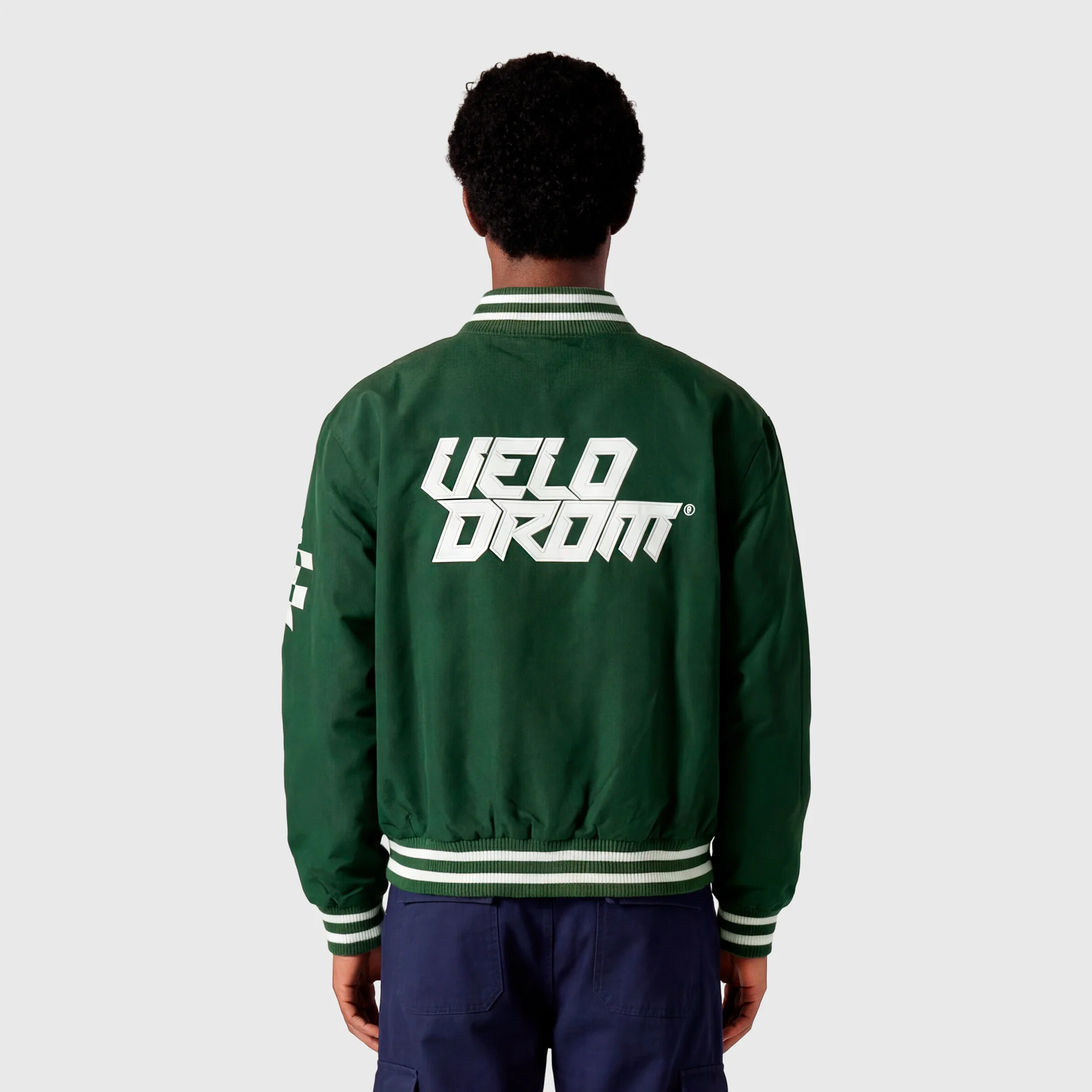 VELODROM S6 Collection Retro Bomber Patches- Pine Green - Image 2