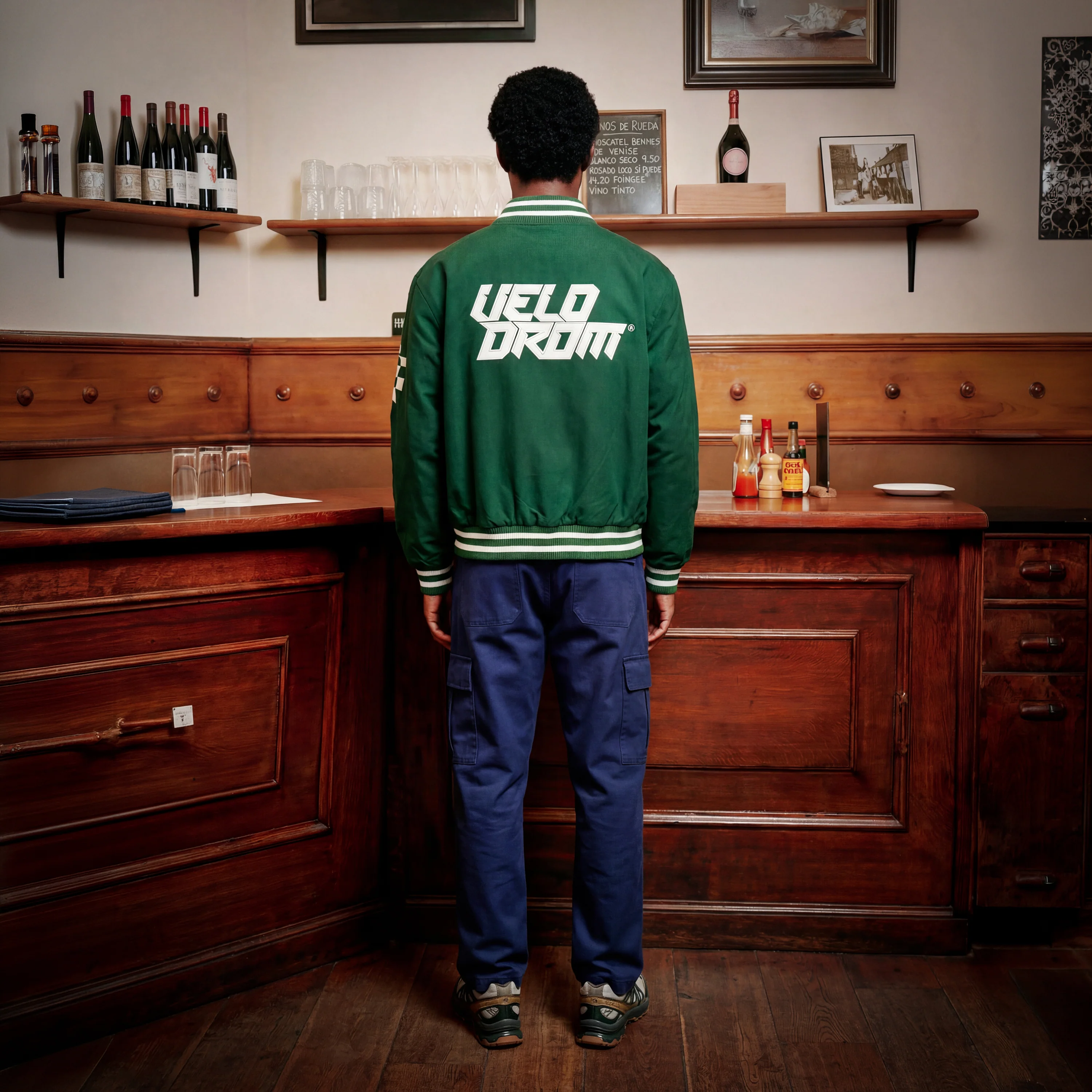 VELODROM S6 Collection Retro Bomber Patches- Pine Green - Image 4