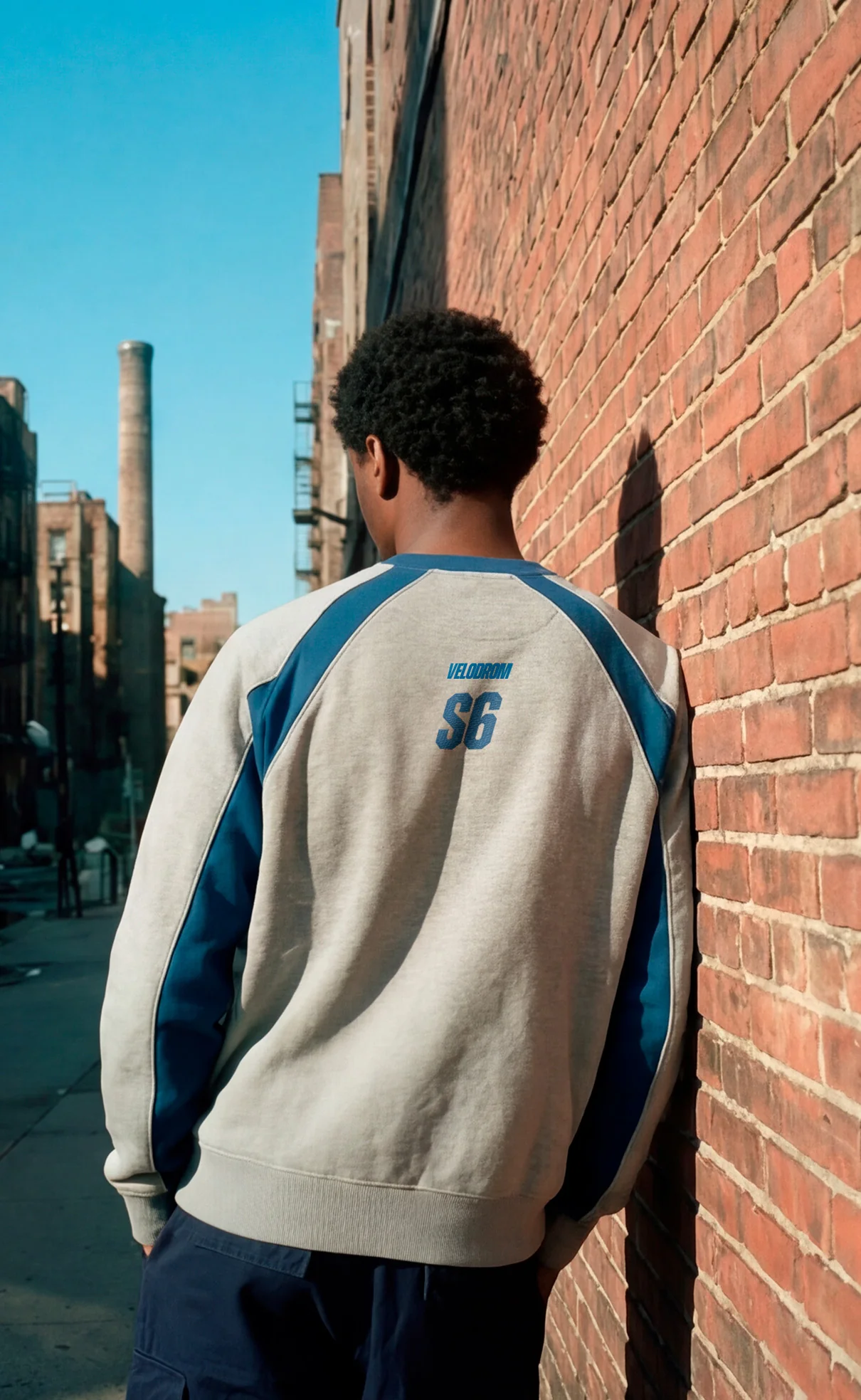 VELODROM S6 Collection Retro Sweatshirt - Grey Blue - Image 11