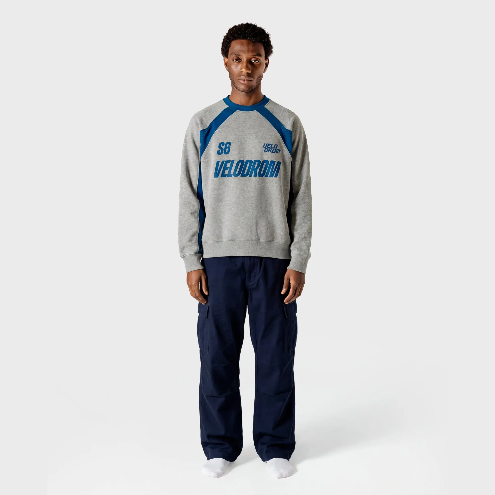 VELODROM S6 Collection Retro Sweatshirt - Grey Blue - Image 3