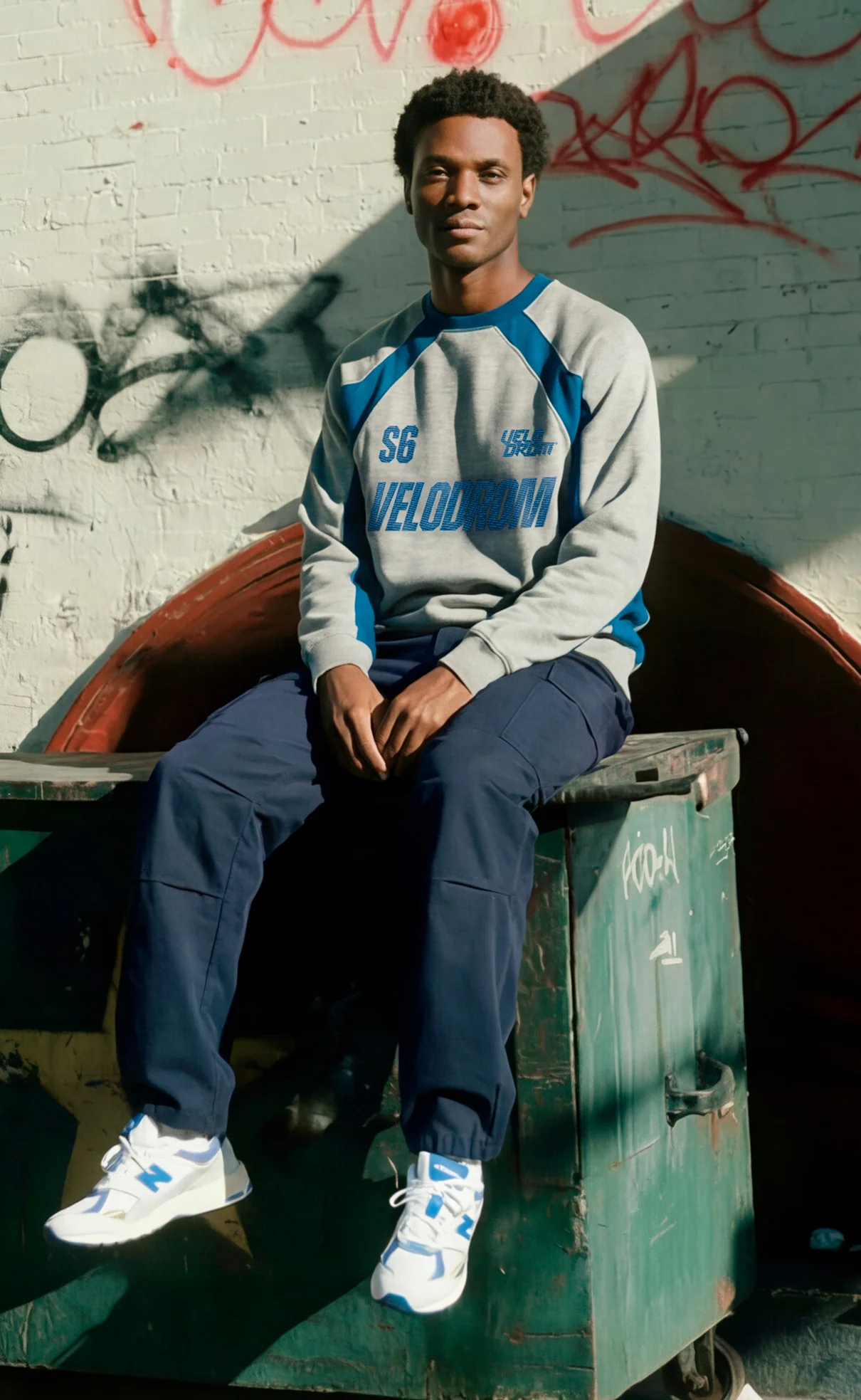 VELODROM S6 Collection Retro Sweatshirt - Grey Blue - Image 7