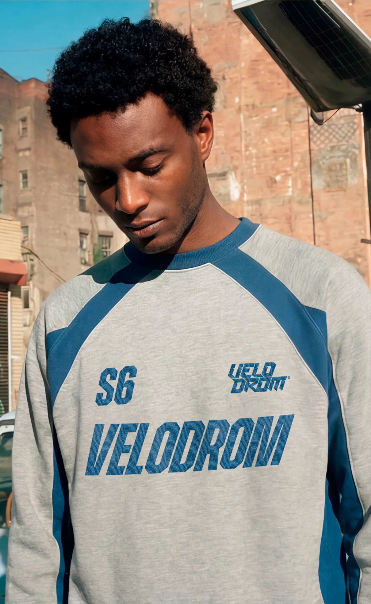 VELODROM S6 Collection Retro Sweatshirt - Grey Blue - Image 8