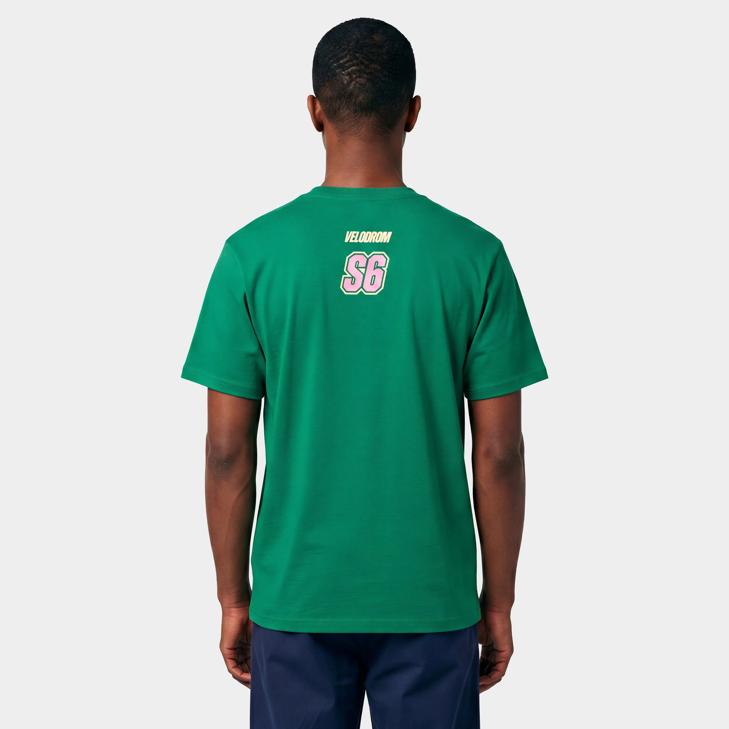 VELODROM S6 Tshirt - Vivid Green Pink/Yellow Graphics - Image 3