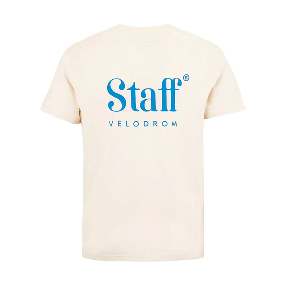 VELODROM Staff Tshirt - White/Electric Banana Blue - Image 2