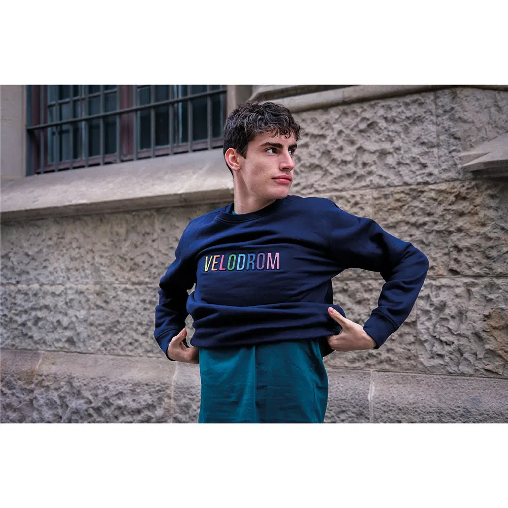 VELODROM Emboss Sweatshirt - Navy Rainbow - Image 4
