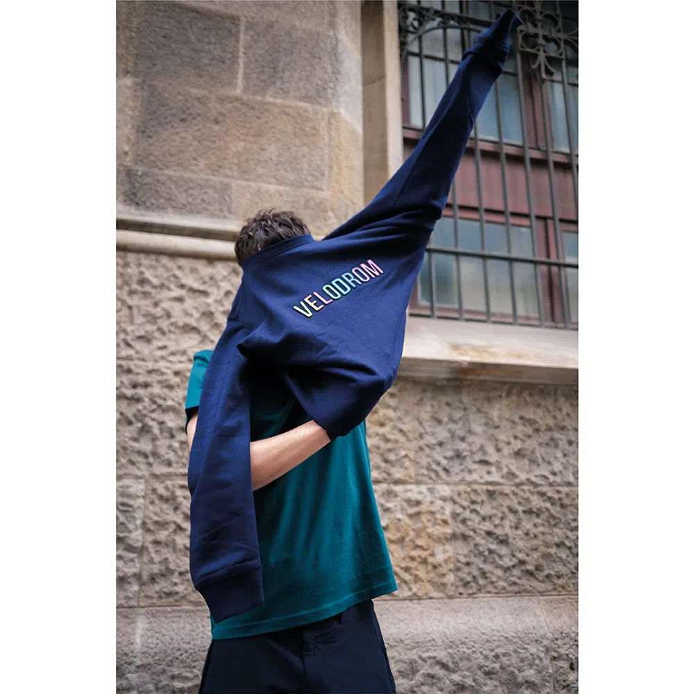 VELODROM Emboss Sweatshirt - Navy Rainbow - Image 5