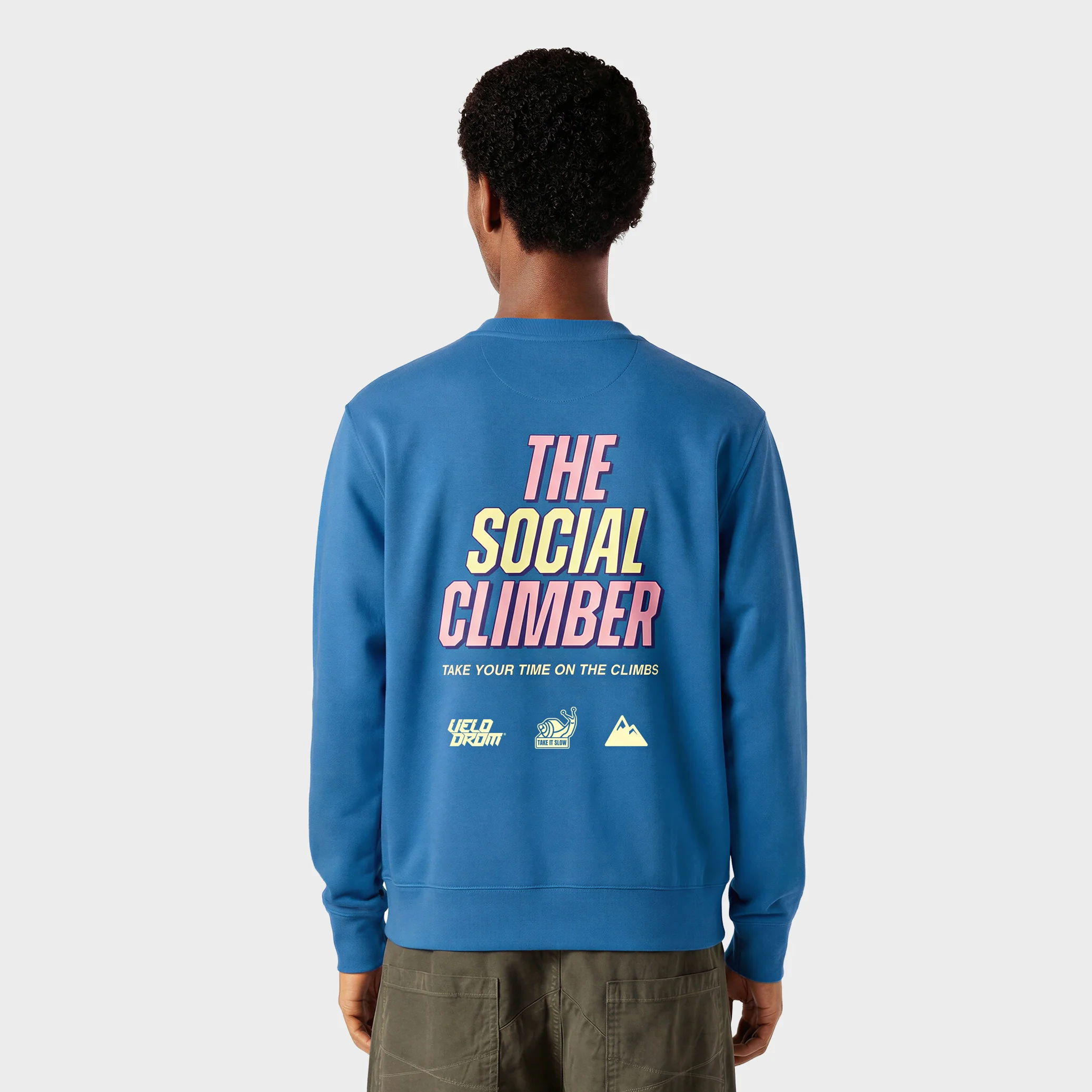 VELODROM Sweatshirt The Social Climber - Blue/Pink/Yellow - Image 2
