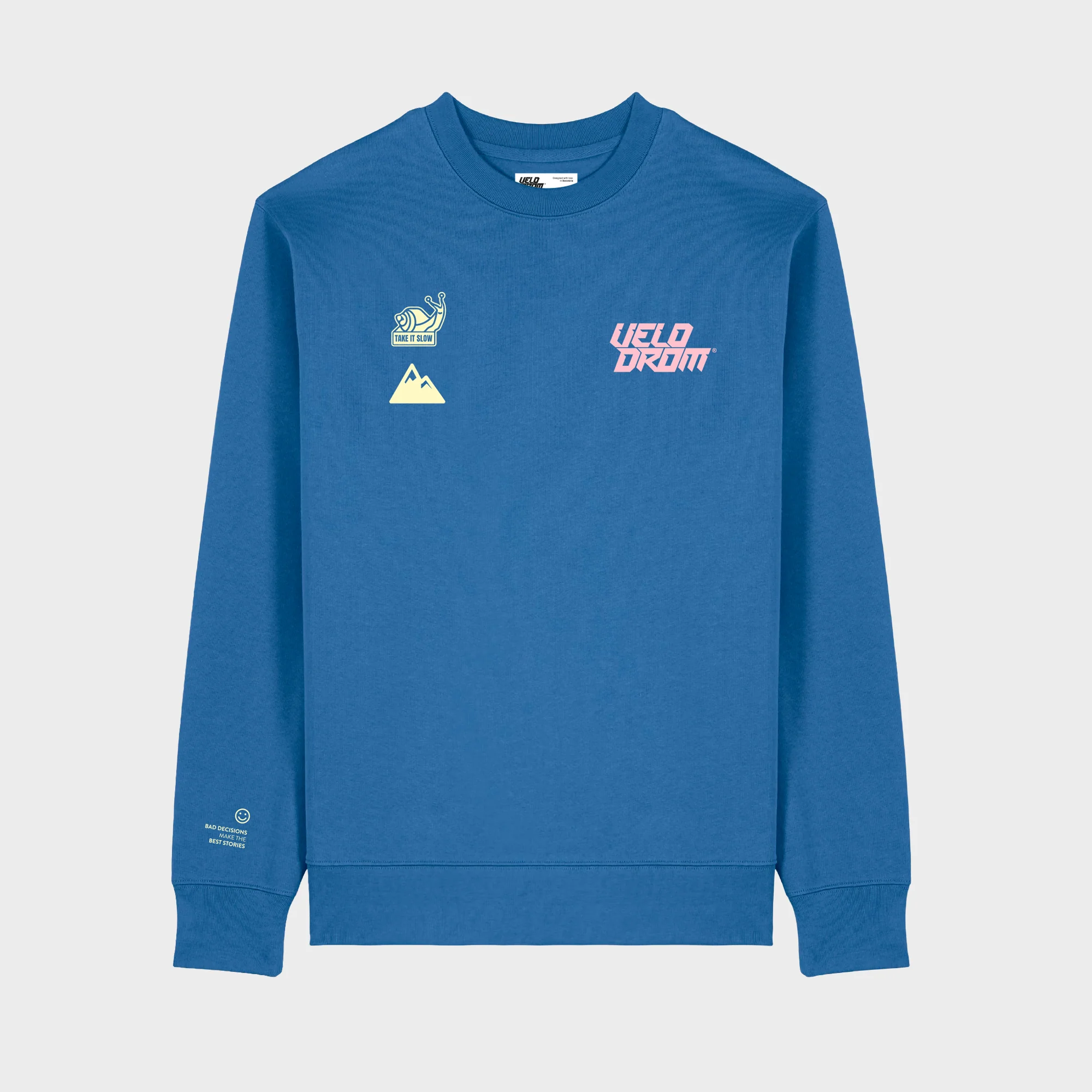 VELODROM Sweatshirt The Social Climber - Blue/Pink/Yellow - Image 3