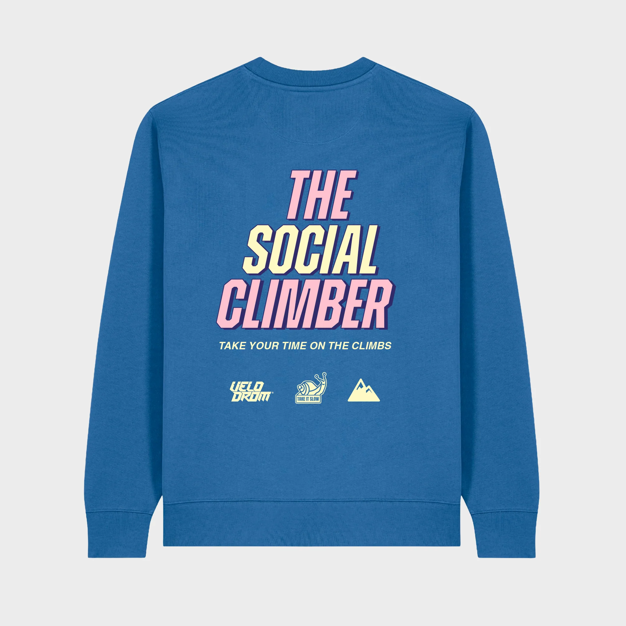 VELODROM Sweatshirt The Social Climber - Blue/Pink/Yellow - Image 4