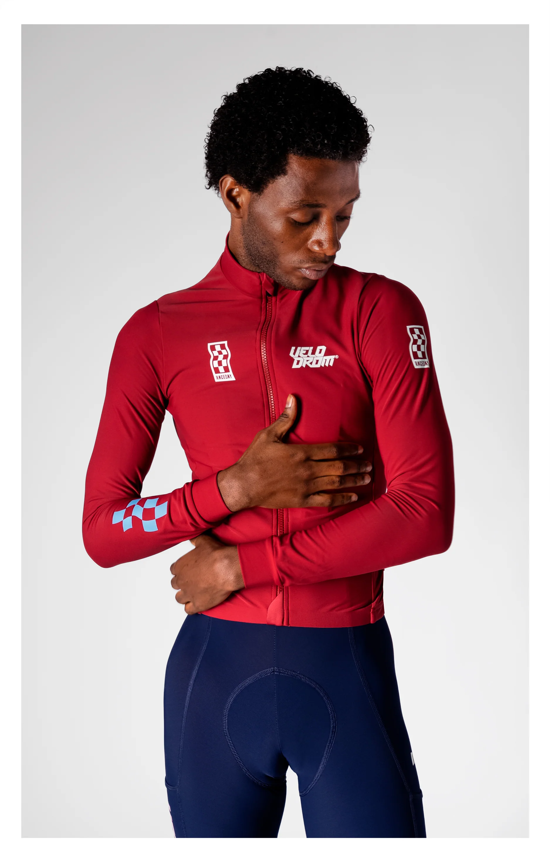 VELODROM RaceDay 3.0 Thermal Long Sleeve Jersey - Burgundy - Image 3