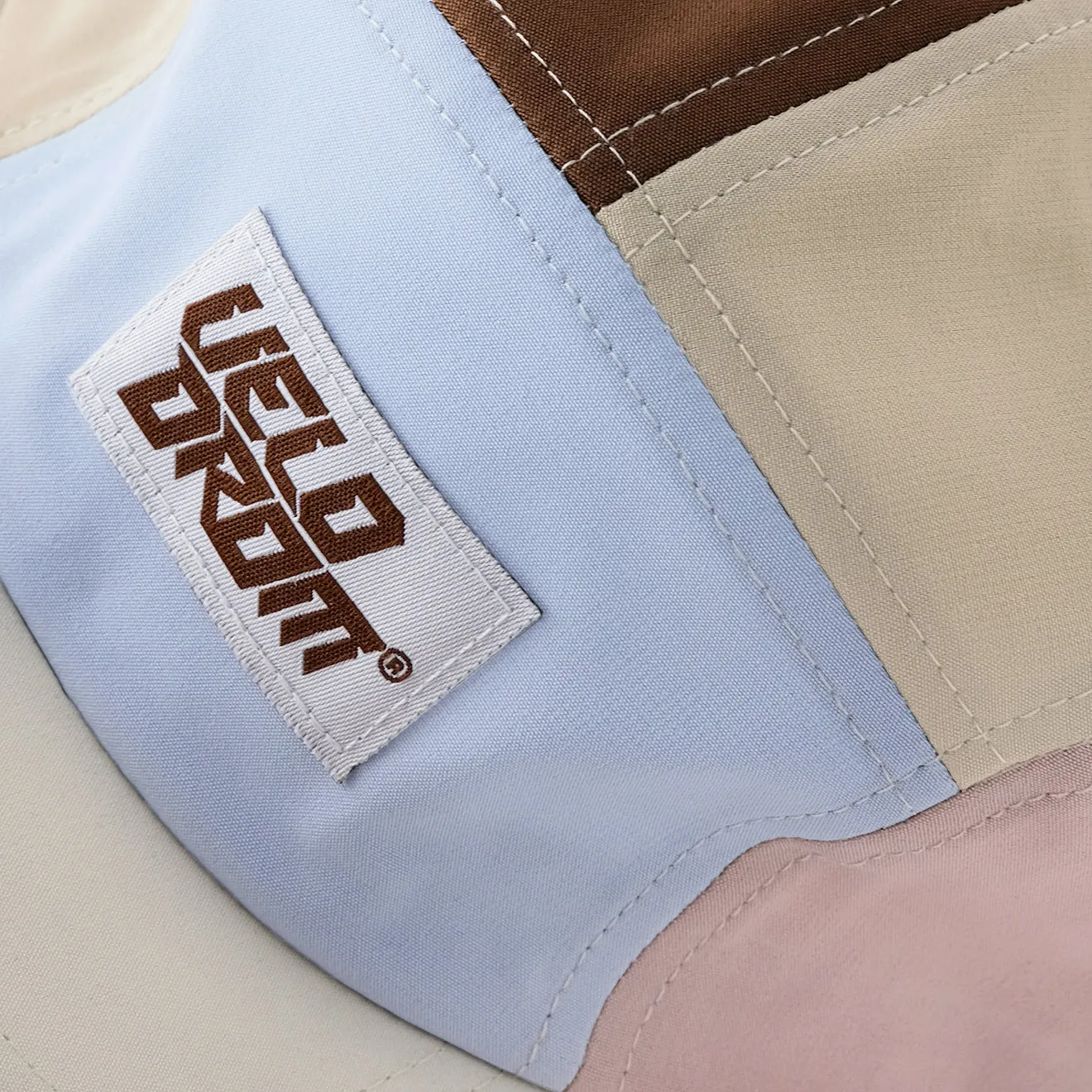 VELODROM Trail 5 Panel Casual Cap - Beige/lightBlue/Brown - Image 5