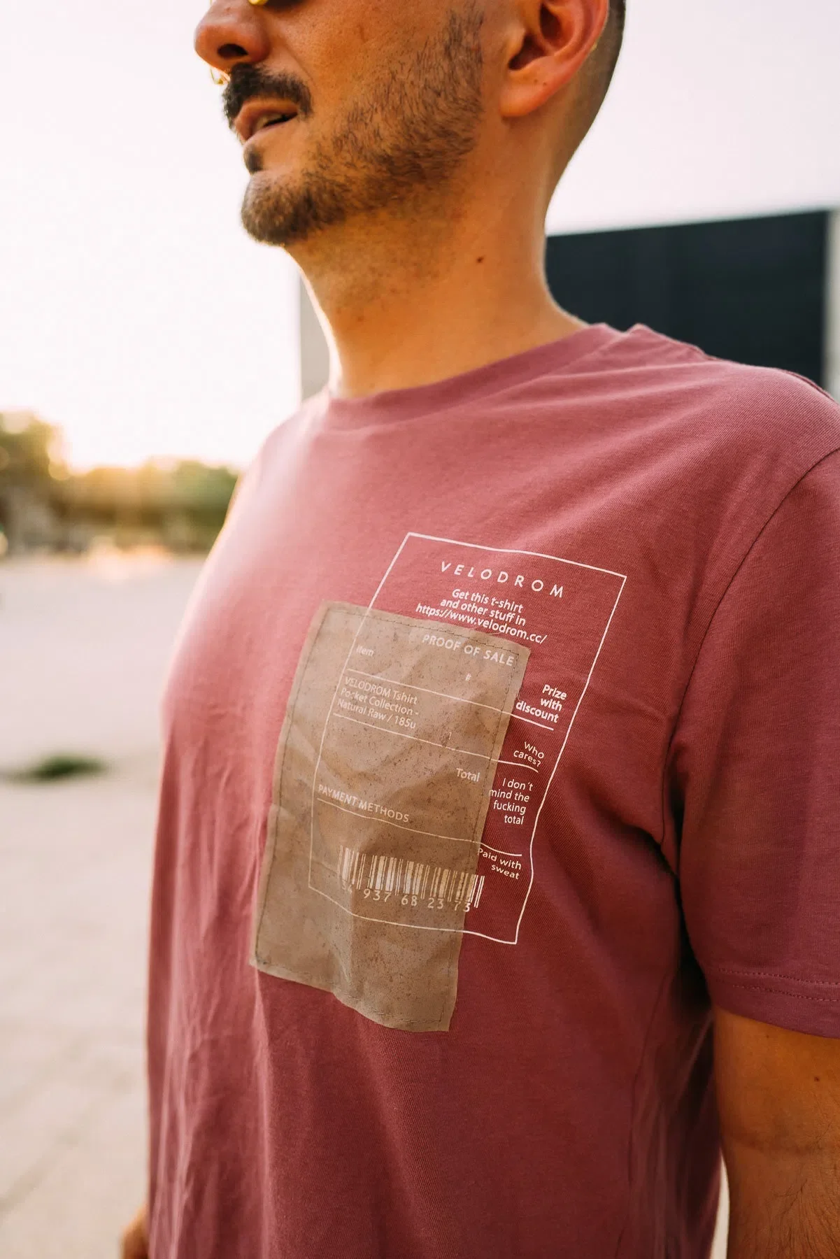 VELODROM VCC Casual Tshirt Ticket Patch - Smooth Wine - Image 3