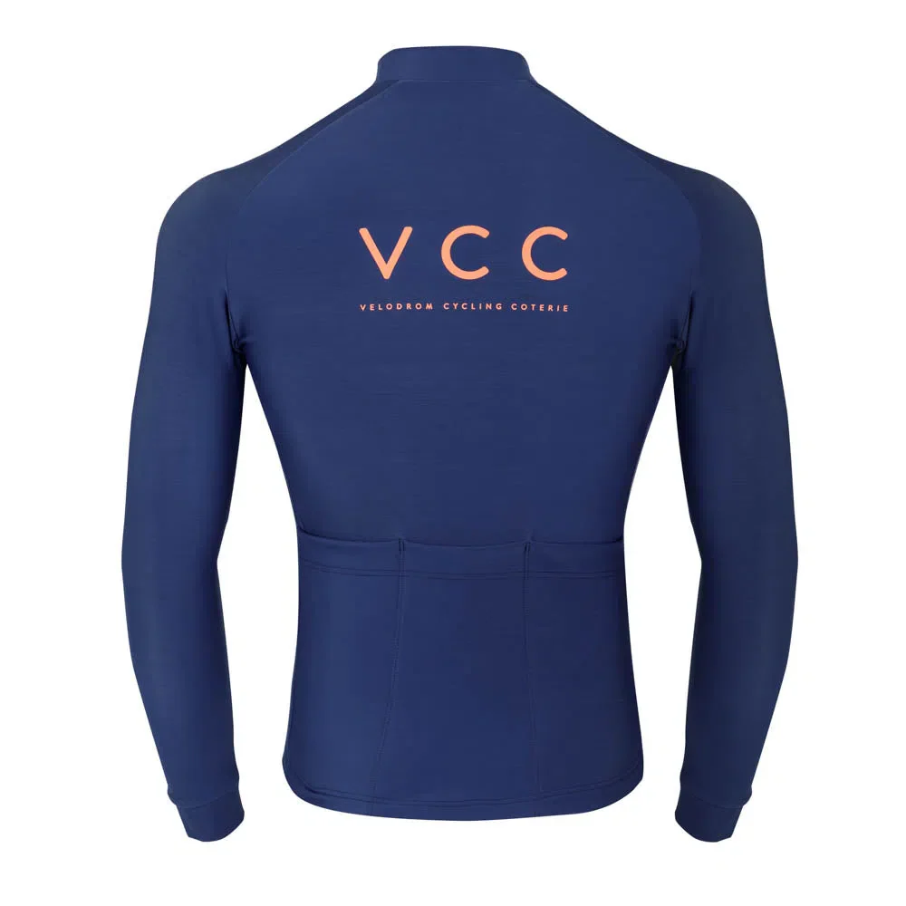 VELODROM VCC Long Sleeve Winter Jersey - Cobalt Deep Blue - Image 2