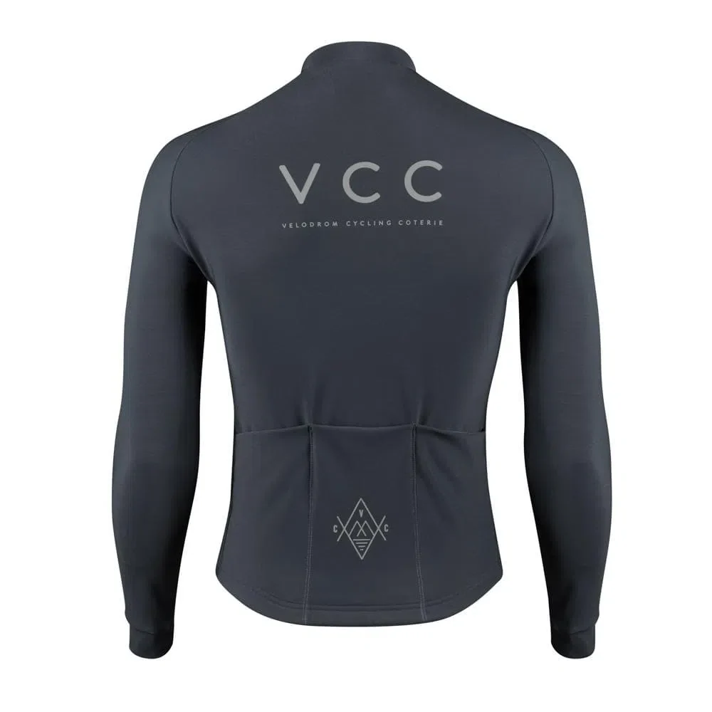 VELODROM VCC Winter Long Sleeve Jersey -  Deep Grey - Image 2