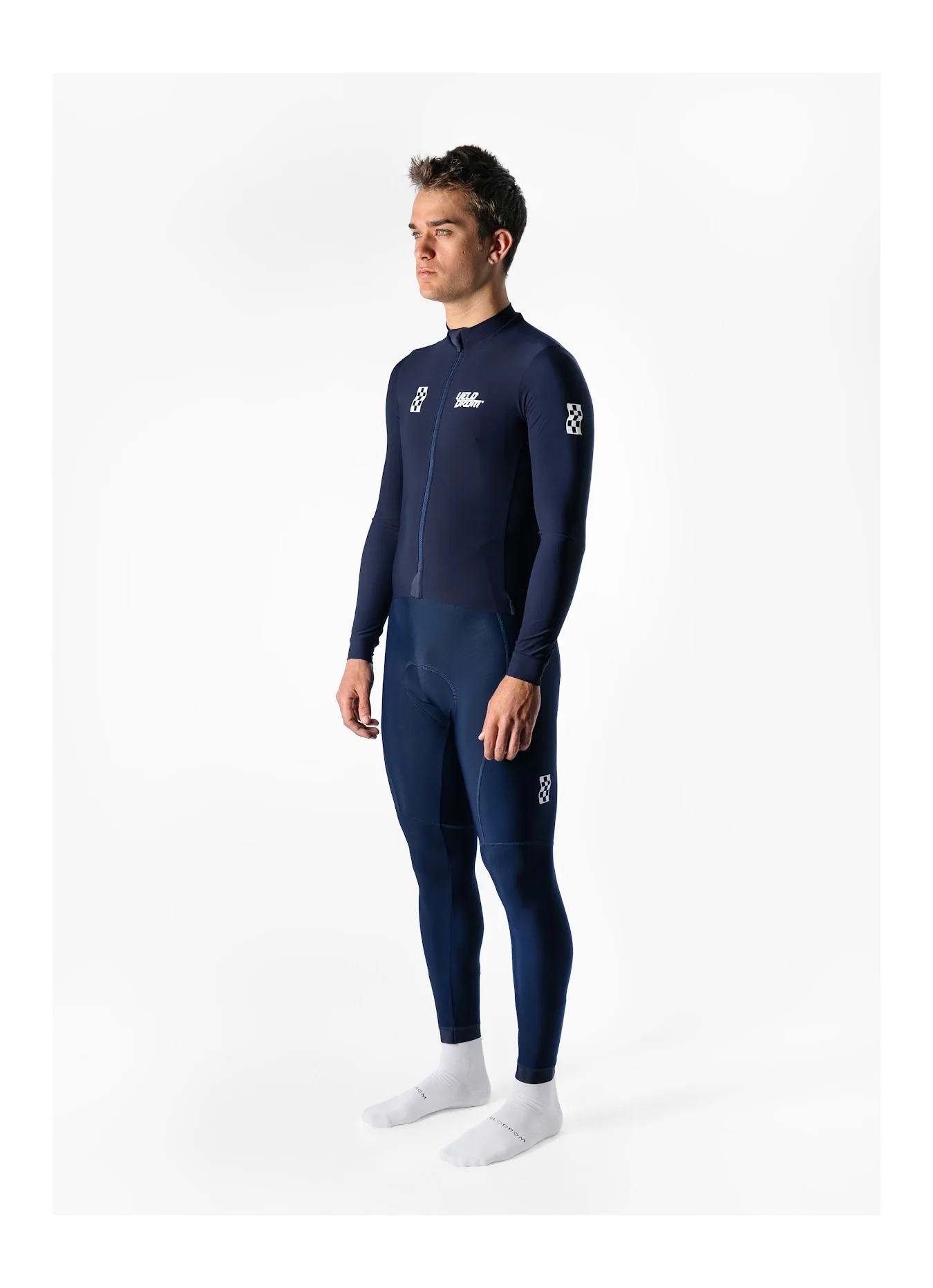 VELODROM VCC RaceDay Winter Bib Tights 2.0 - Navy - Image 3