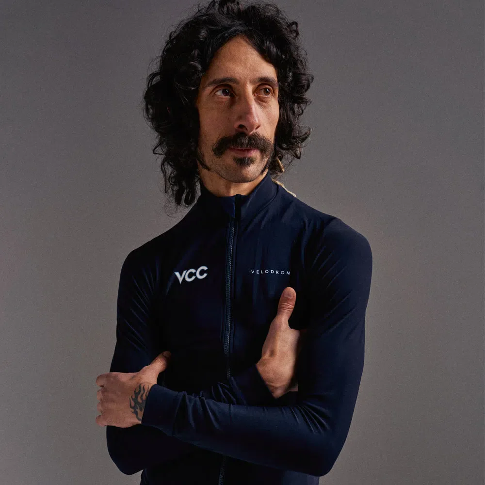 VELODROM VCC Thermal Long Sleeve Jersey AW23 - Classic Navy - Image 3