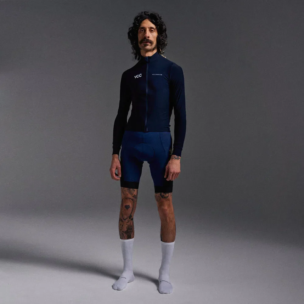 VELODROM VCC Thermal Long Sleeve Jersey AW23 - Classic Navy - Image 6