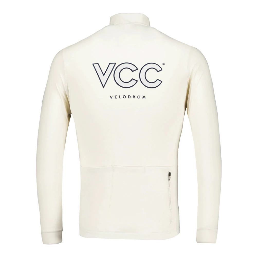 VELODROM VCC Thermal Long Sleeve Jersey AW23 - Classic Off White - Image 2