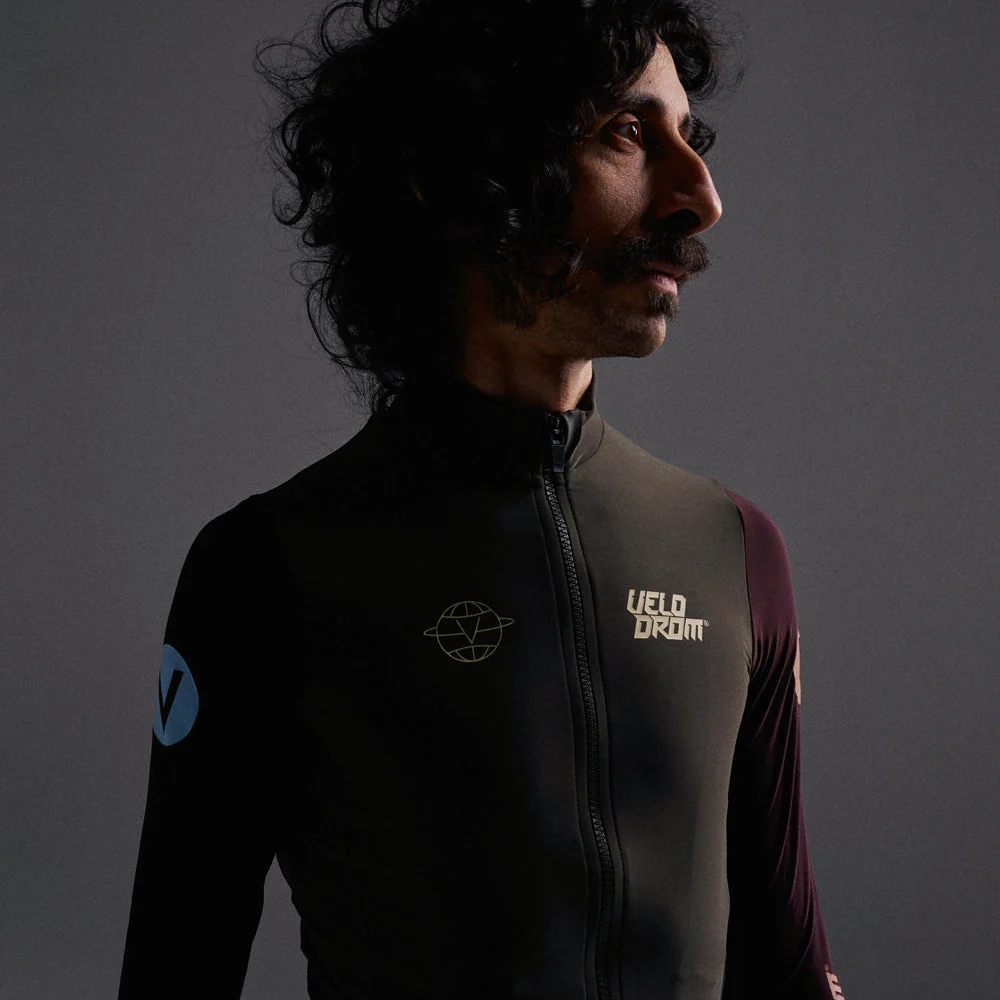 VELODROM RaceDay Thermal Long Sleeve Jersey AW23 - Olive Green Dual Sleeves - Image 6