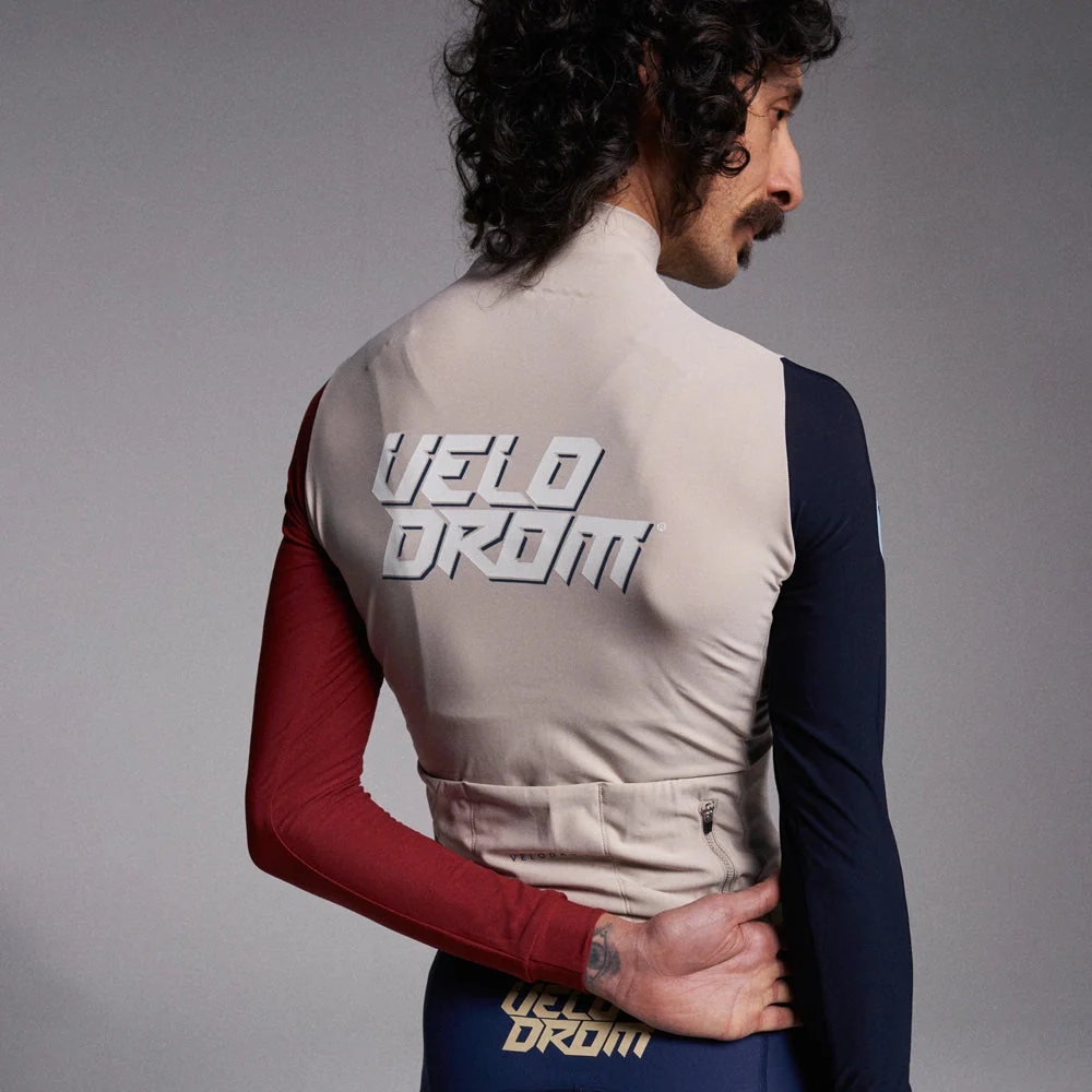 VELODROM RaceDay Thermal Long Sleeve Jersey AW23 - Sand Dual Sleeves - Image 4