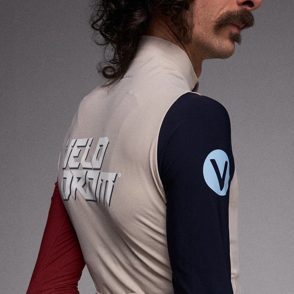 VELODROM RaceDay Thermal Long Sleeve Jersey AW23 - Sand Dual Sleeves - Image 6