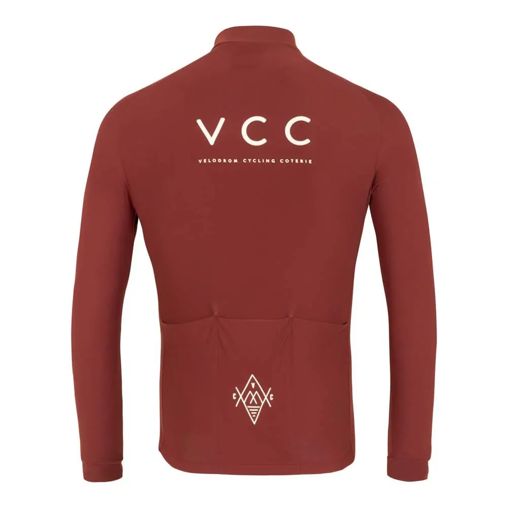 VELODROM VCC Thermal Long Sleeve Jersey - Raw Coffee Bean - Image 2