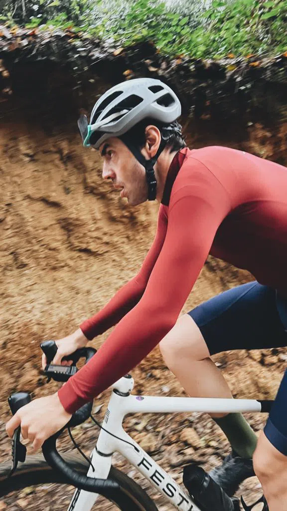 VELODROM VCC Thermal Long Sleeve Jersey - Raw Coffee Bean - Image 4