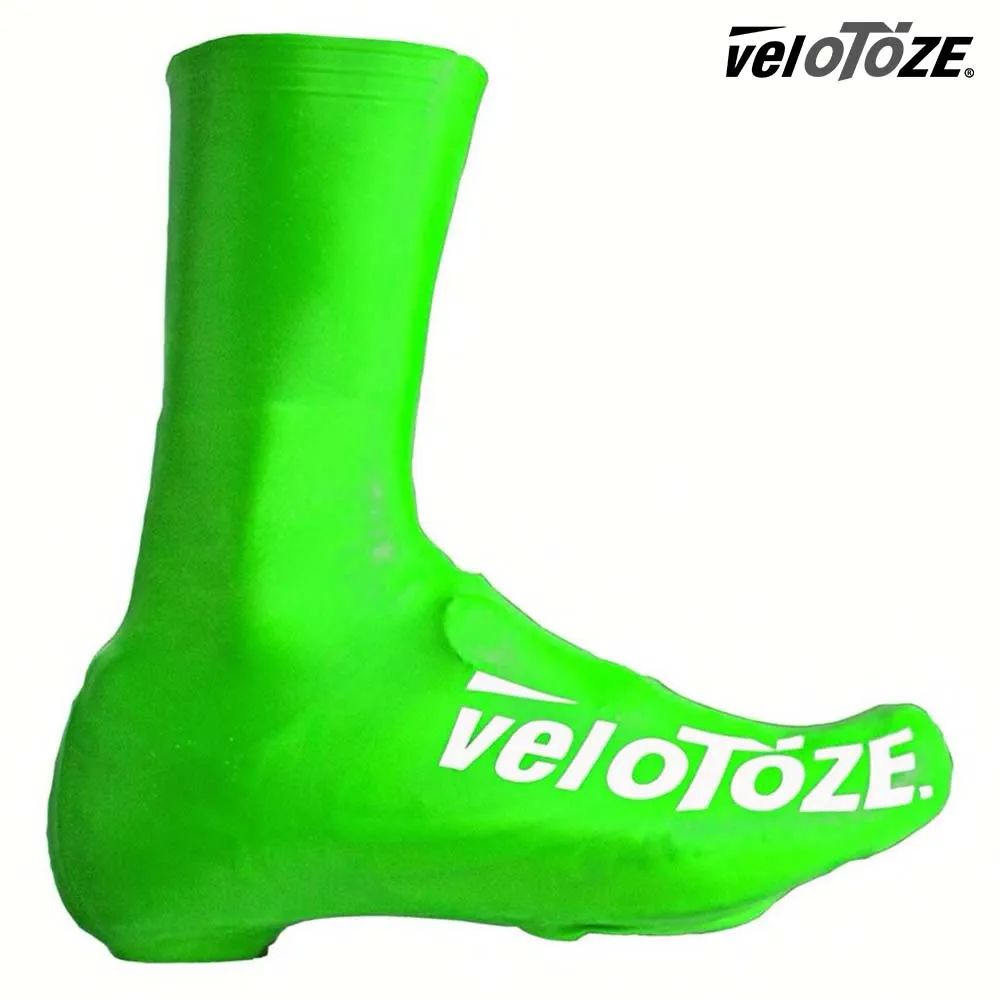 VeloToze 2.0 Silicone High Shoe Covers High Visibility - Green - Image 3