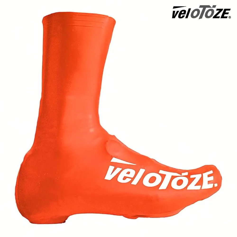 VeloToze 2.0 Silicone High Shoe Covers - Orange - Image 4