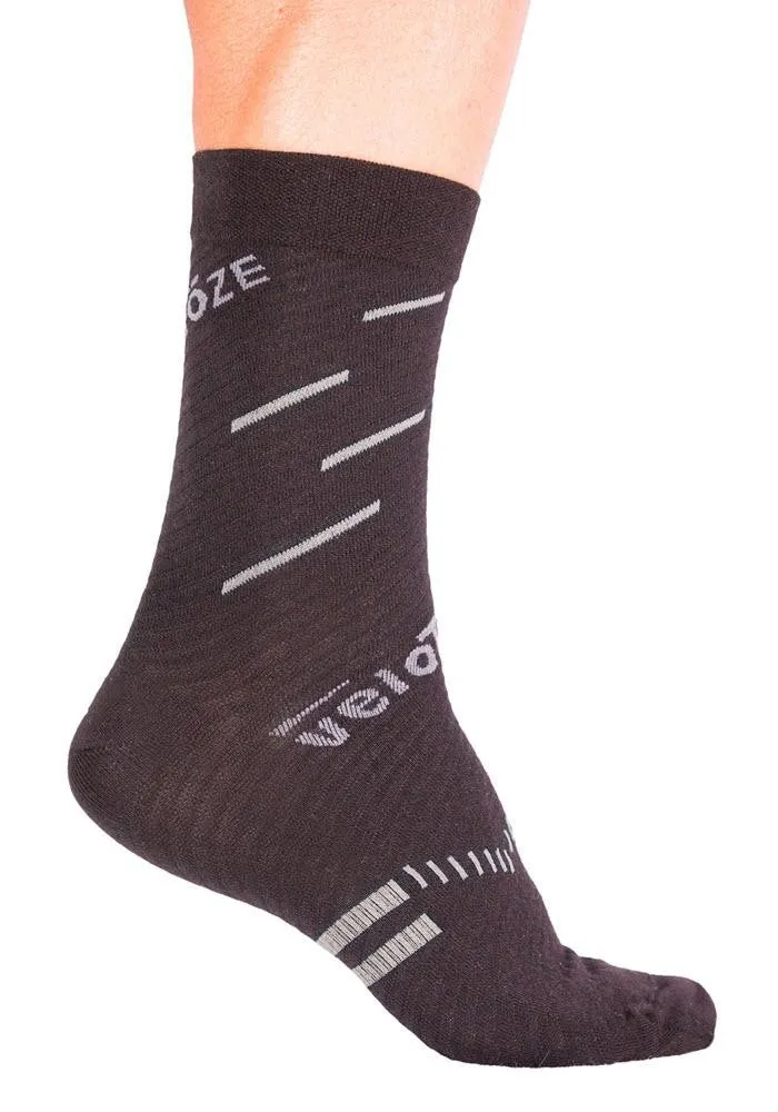 VeloToze Coolmax Active Compression Socks - Black/Grey