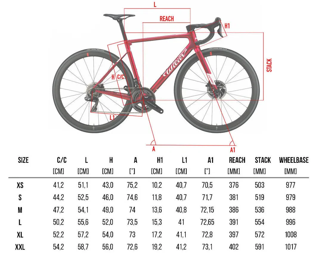 Wilier 0 SLR Force Axs Disc + SHIMANO RS170 wheels - Velvet Red Matt - Image 4