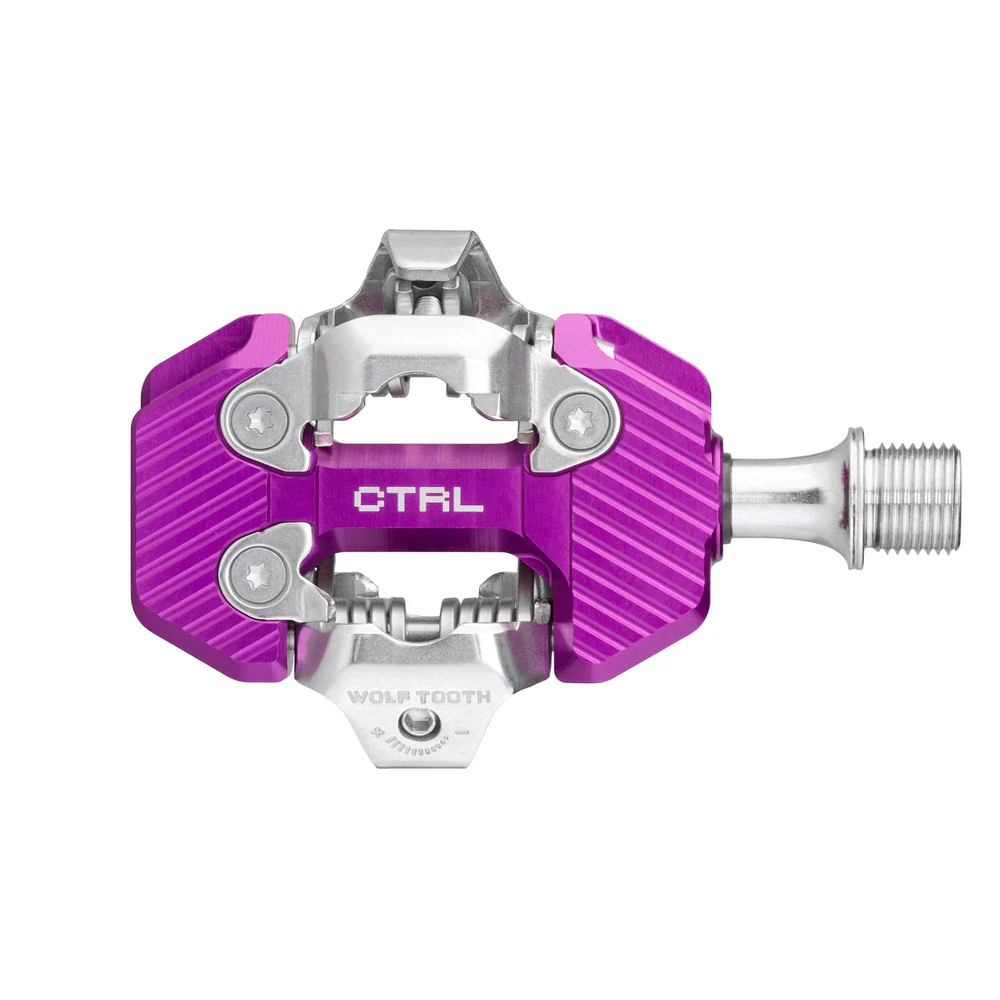 WOLF TOOTH CTRL Trail Clipless Pedals - UV Purple