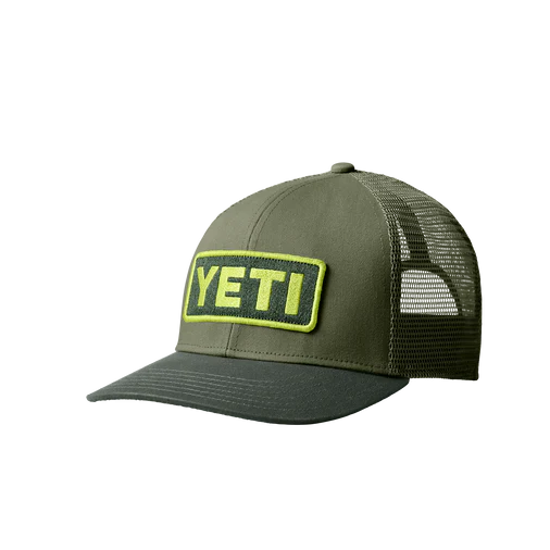 YETI Logo Badge Trucker Hat - Highlands Olive/ Forest - Image 2