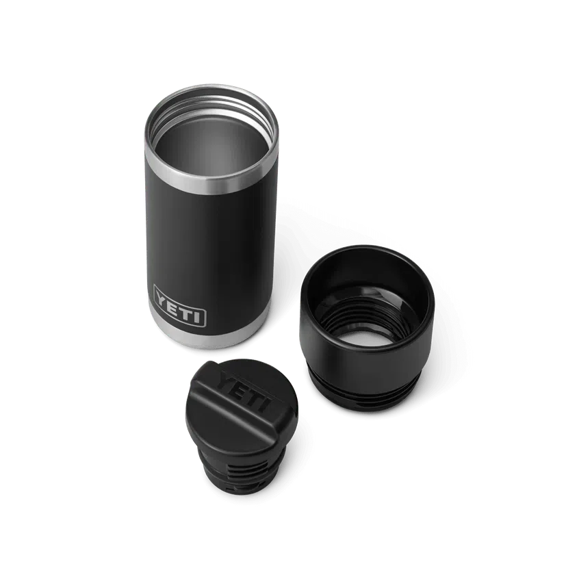 YETI Rambler 12 OZ  355 ML  Bottle With Hotshot Cap - Black - Image 2