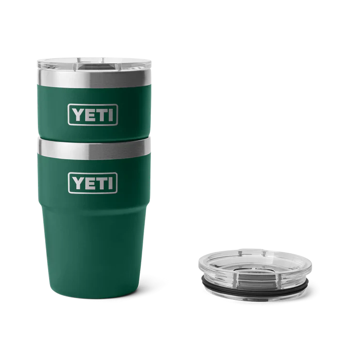 YETI Rambler 16 oz (473 ml) Stackable Cup With MagSlider™ Lid - Black Forest Green - Image 4