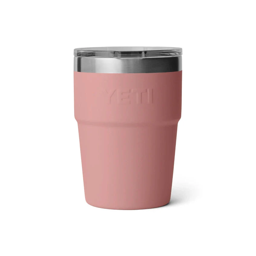 YETI Rambler 16 OZ 473ml Tumbler Stackable Cup - Sandstone Pink - Image 4