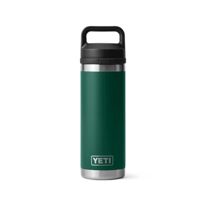 YETI Rambler 18 OZ  532 ML  Bottle With Chug Cap - Black Forest Green - Image 4