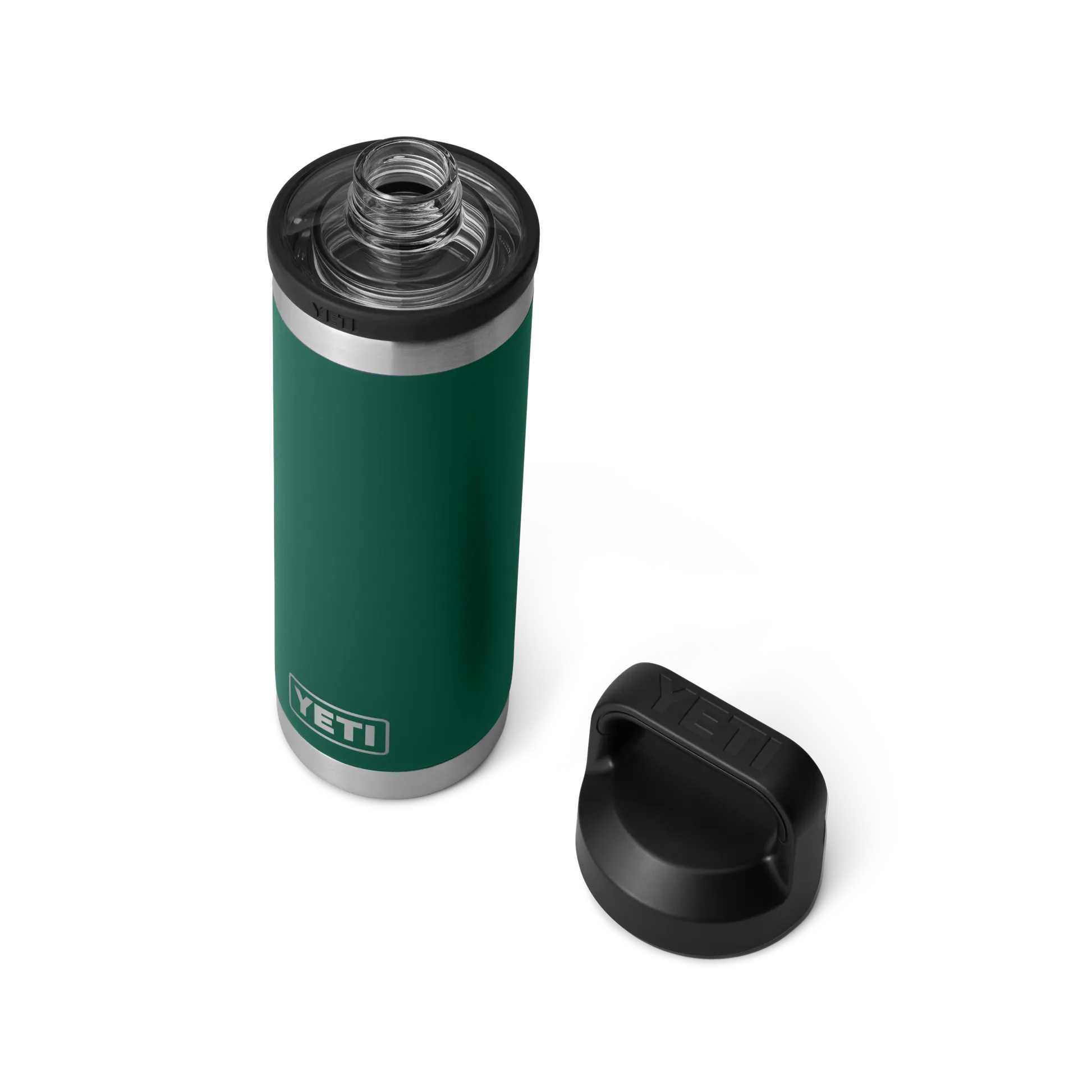 YETI Rambler 18 OZ  532 ML  Bottle With Chug Cap - Black Forest Green - Image 5