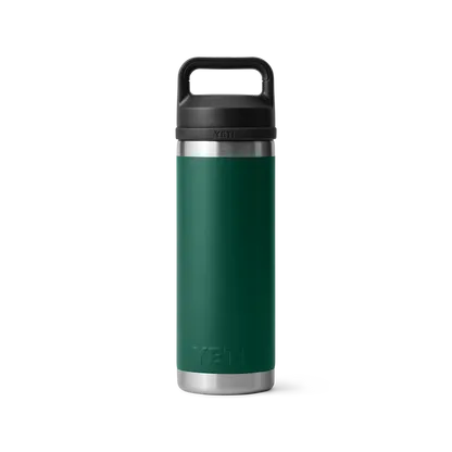 YETI Rambler 18 OZ  532 ML  Bottle With Chug Cap - Black Forest Green - Image 7