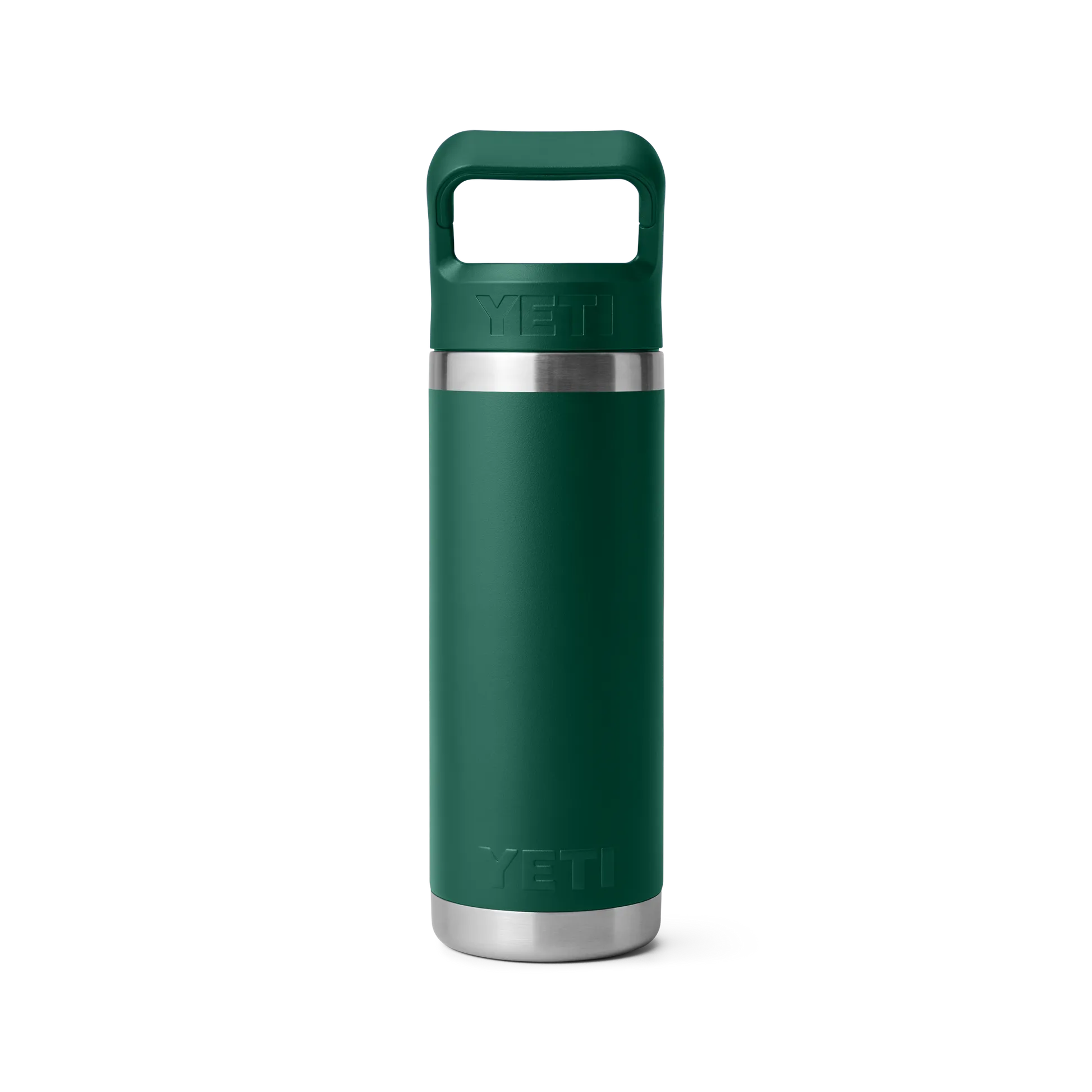 YETI Rambler 18oz/532m Bottle with Straw Cap - Black Forest Green - Image 3