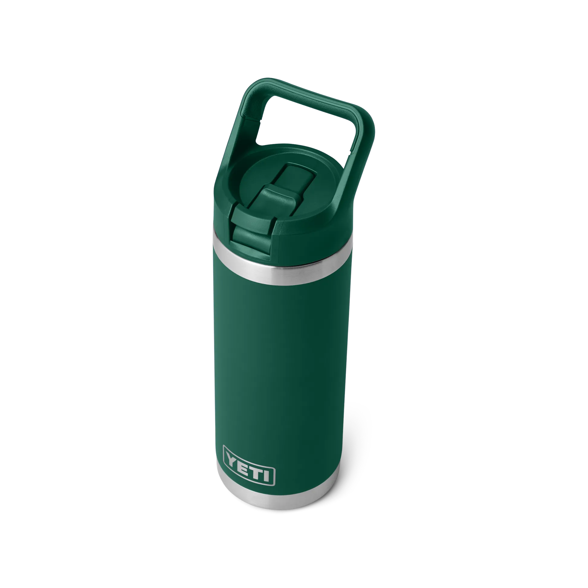YETI Rambler 18oz/532m Bottle with Straw Cap - Black Forest Green - Image 4