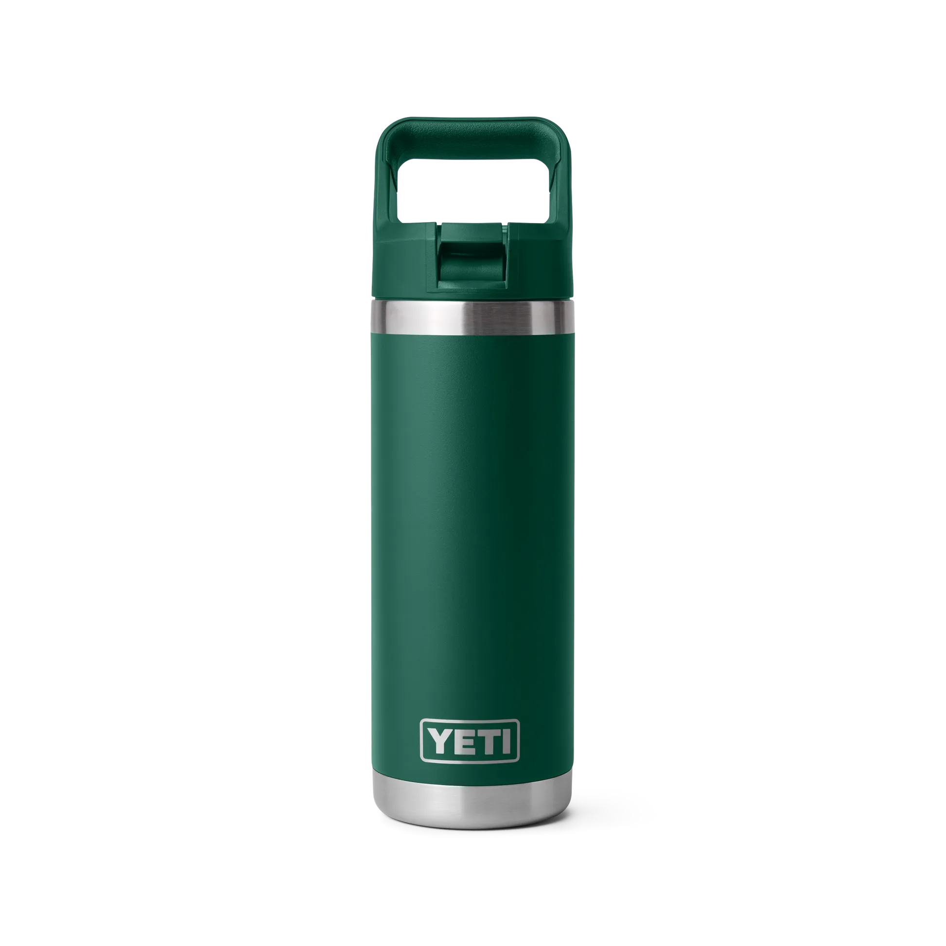 YETI Rambler 18oz/532m Bottle with Straw Cap - Black Forest Green - Image 5