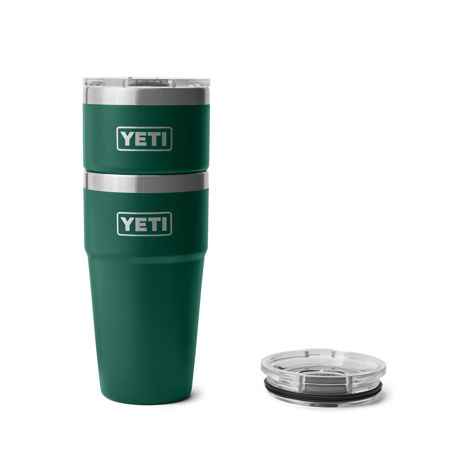 YETI Rambler 20 OZ 591 ML Rambler Stackable Cup- Black Forest Green - Image 4