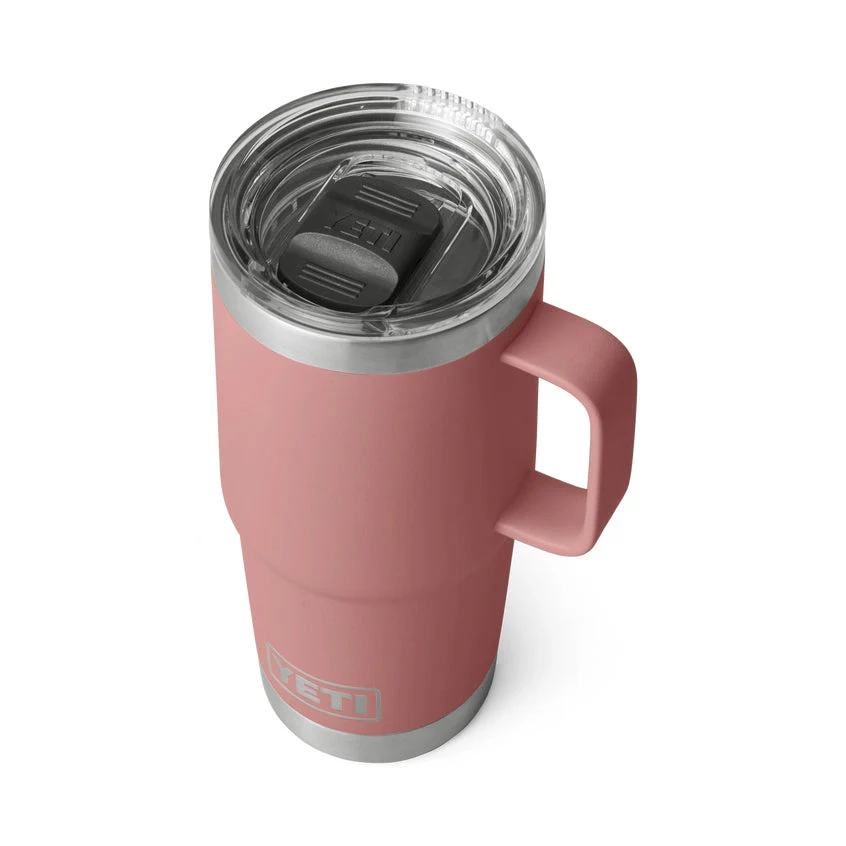 YETI Rambler 20 OZ 591 ML Travel Mug - Sandstone Pink - Image 2