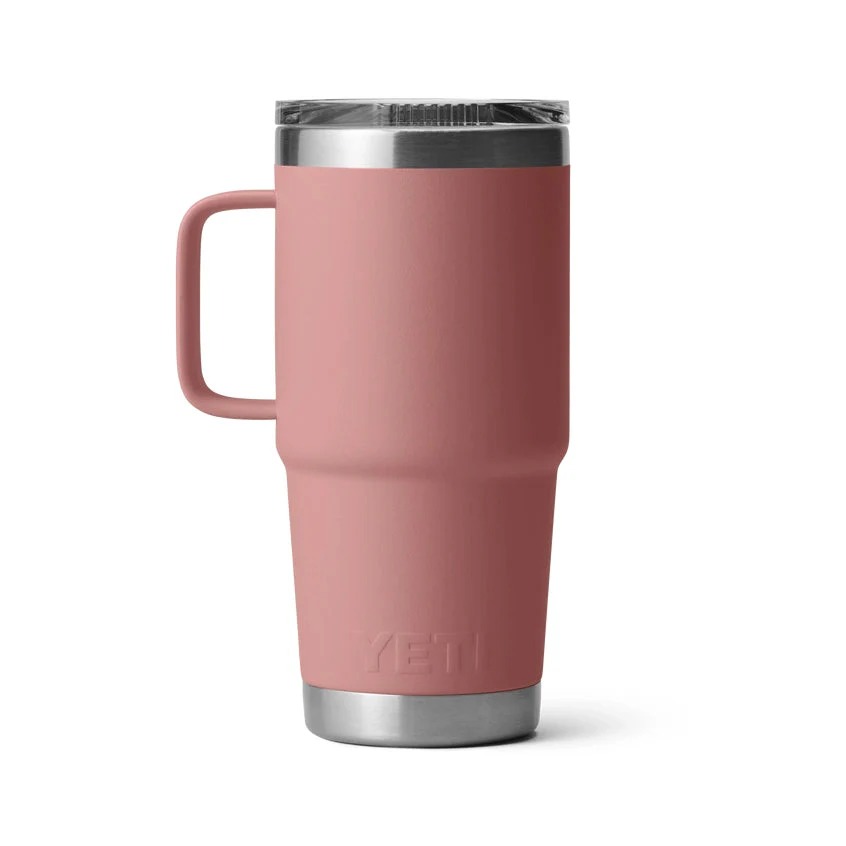 YETI Rambler 20 OZ 591 ML Travel Mug - Sandstone Pink - Image 3