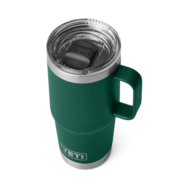 YETI Rambler 20 OZ 591 ml Travel Mug With Stronghold™ Lid - Black Forest Green - Image 2