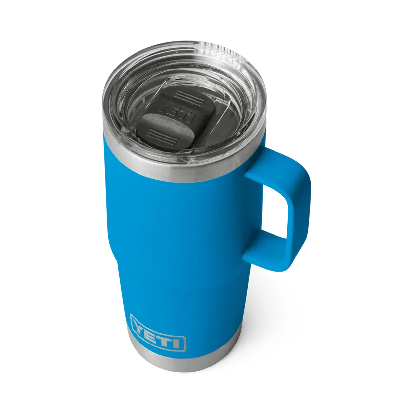 YETI Rambler 20oz 591ml Travel Mug - Big Wave Blue - Image 2