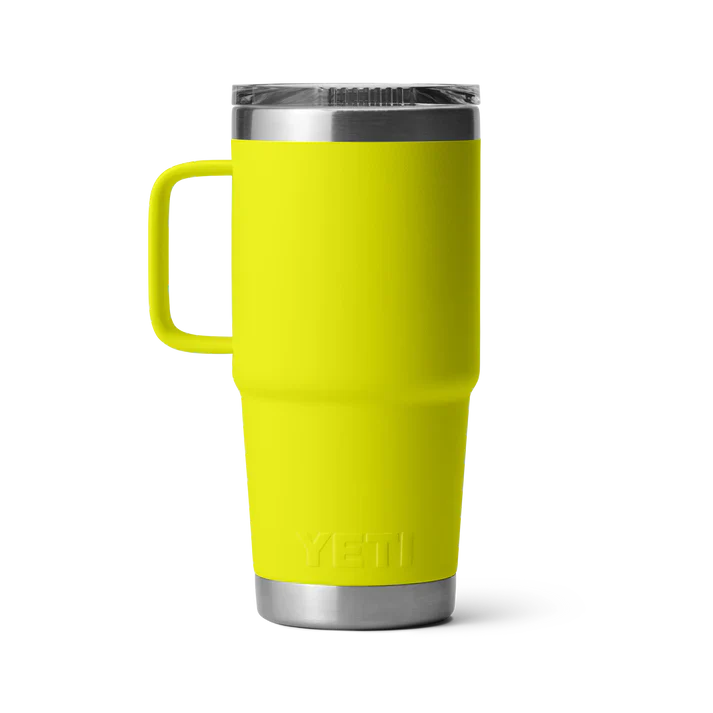 YETI Rambler 20oz 591ml Travel Mug - Firefly Yellow - Image 3