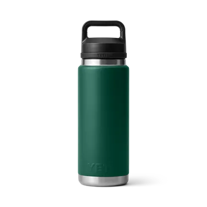 YETI Rambler 26 OZ 769 ML  Bottle With Chug Cap- Black Forest Green - Image 6